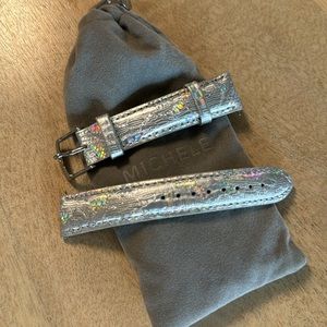 Michele Leather Watchband